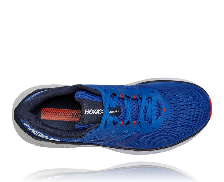 Zapatillas Running Hoka One One Hombre - Arahi 5 - Azules - VXP461739